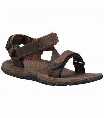 Columbia Mens Big Water Leather Sandals Tobacco