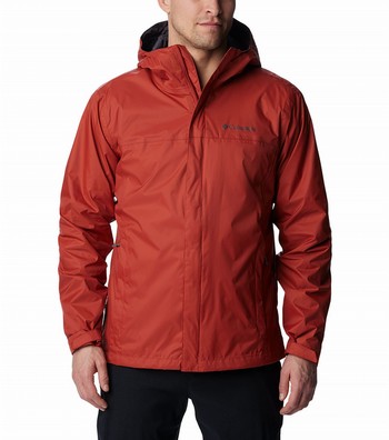 Columbia Mens Watertight Ii Waterproof Rain Jacket Warp Red