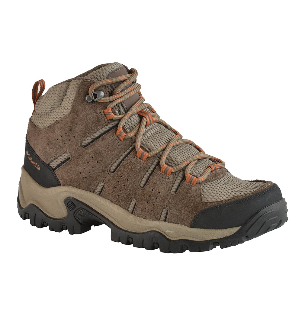 Columbia Mens Lakeview Mid Hiking Shoes Pebble / Dark Ginge